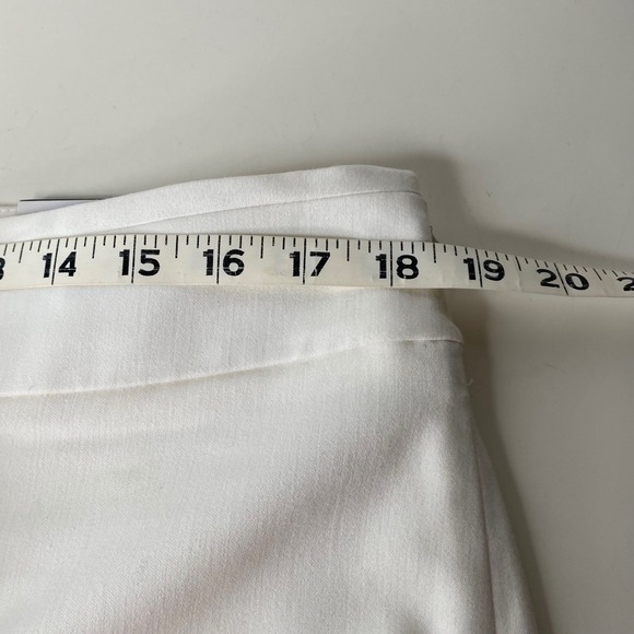 White House Black Market The Slim Boot Pants Ecru Cream White Size 14R New - Picture 6 of 12